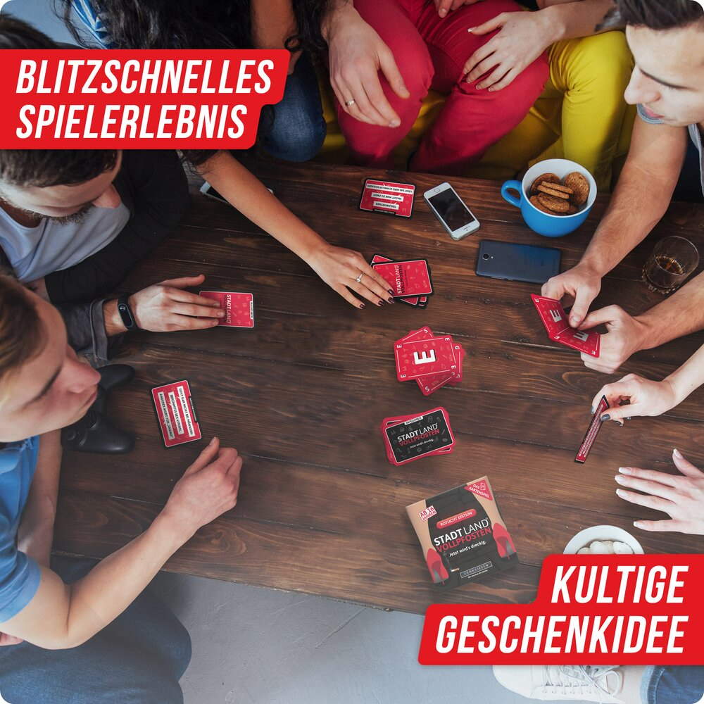 Rotlicht Kartenspiel - STADT LAND VOLLPFOSTEN (DENKRIESEN)