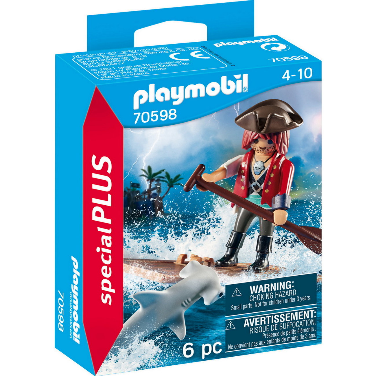 Playmobil 70598 - Pirat mit Floß und Hammerhai - Special Plus