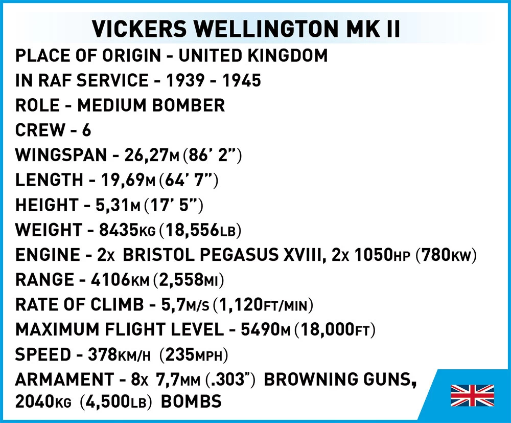 COBI - Vickers Wellington Mk II (5723) - Bausteine kaufen
