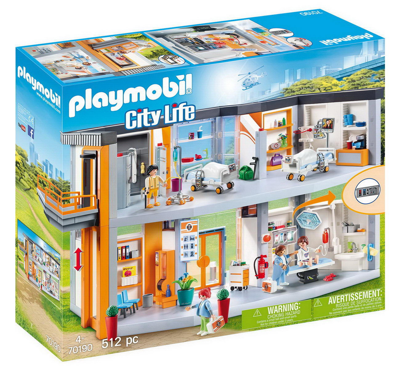 Playmobil 70190 - Gro�es Krankenhaus mit Einrichtung