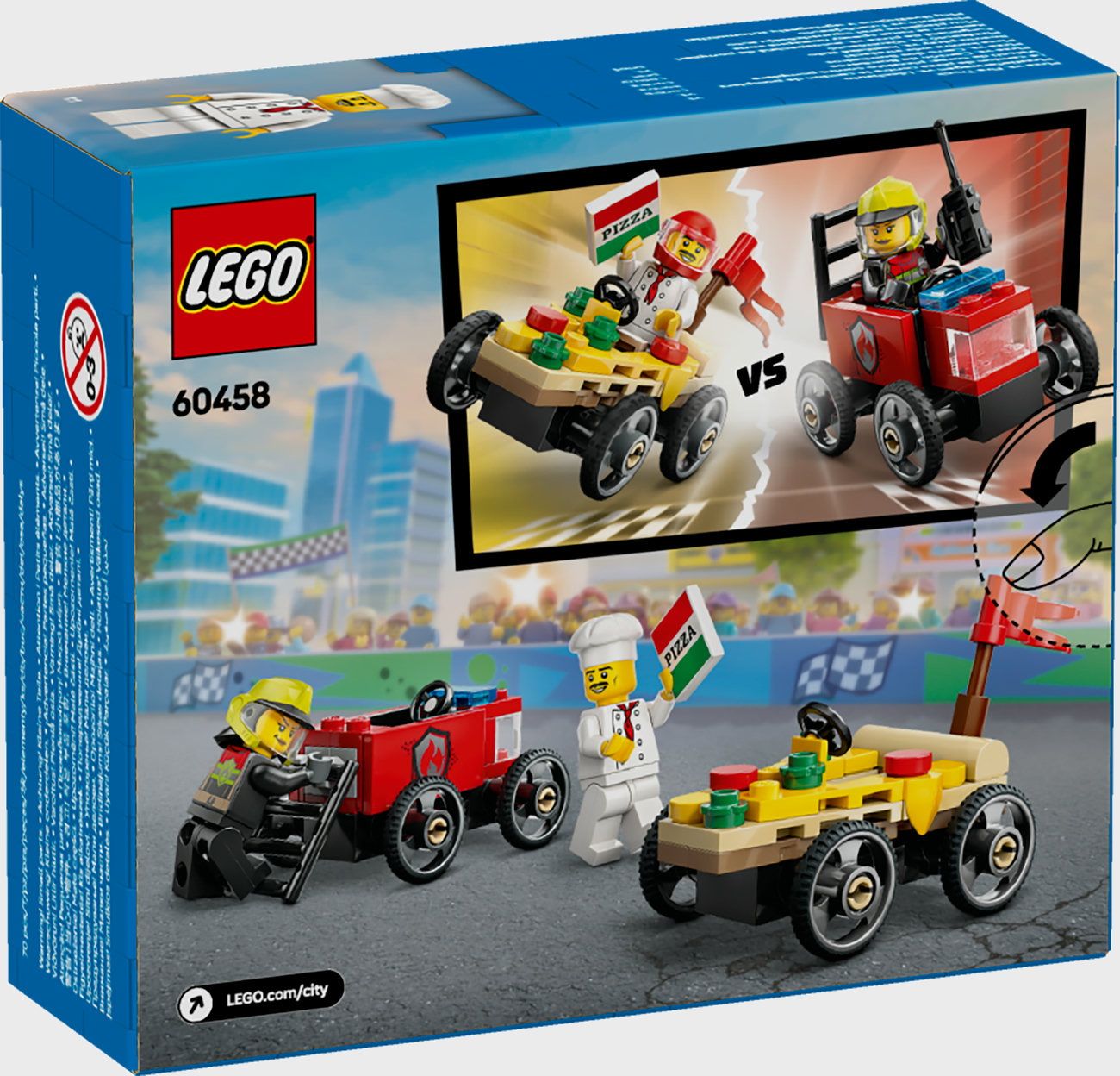 LEGO City 60458 - Pizzalieferwagen vs Löschauto