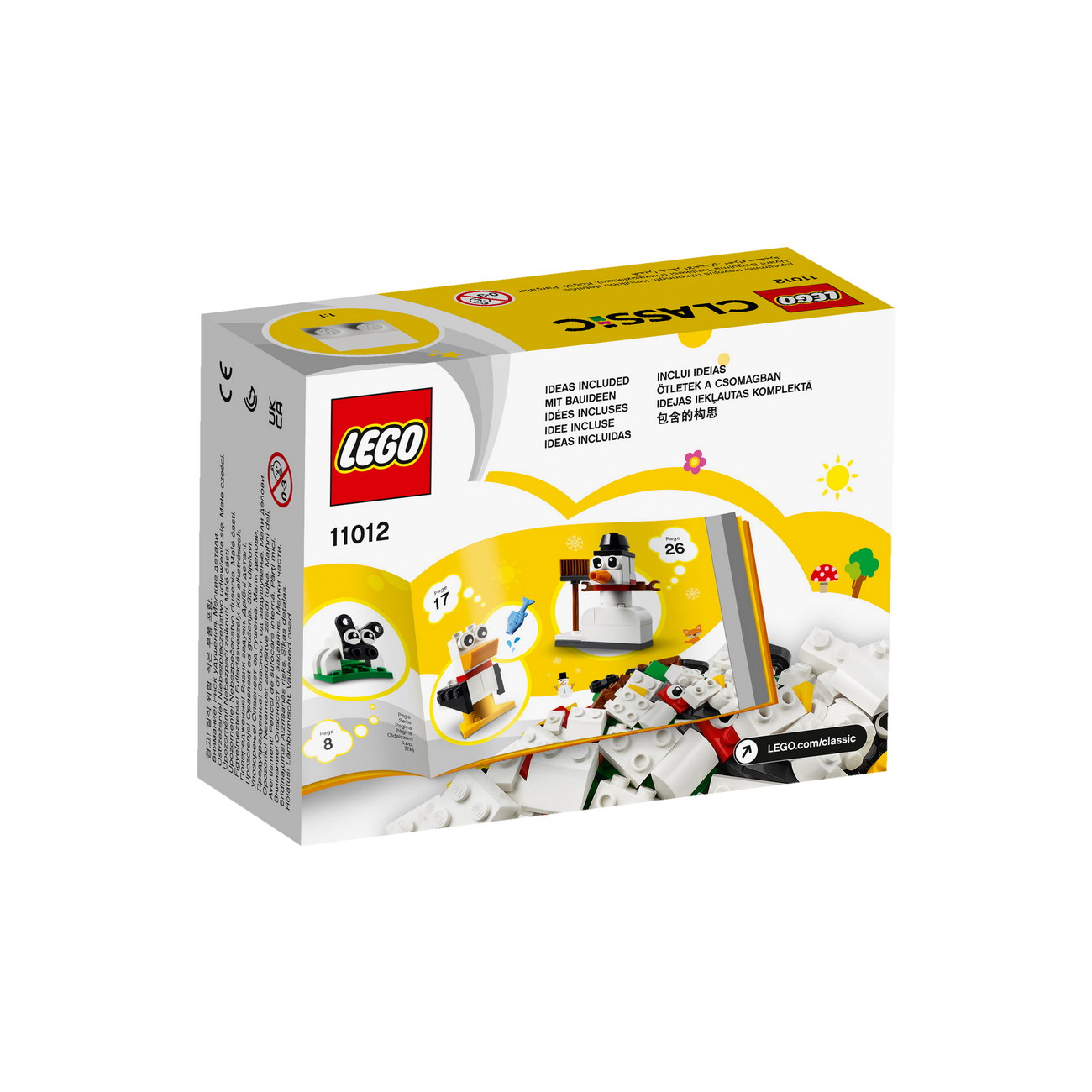 LEGO Classic 11012 - Kreativ-Bauset mit weißen Steinen
