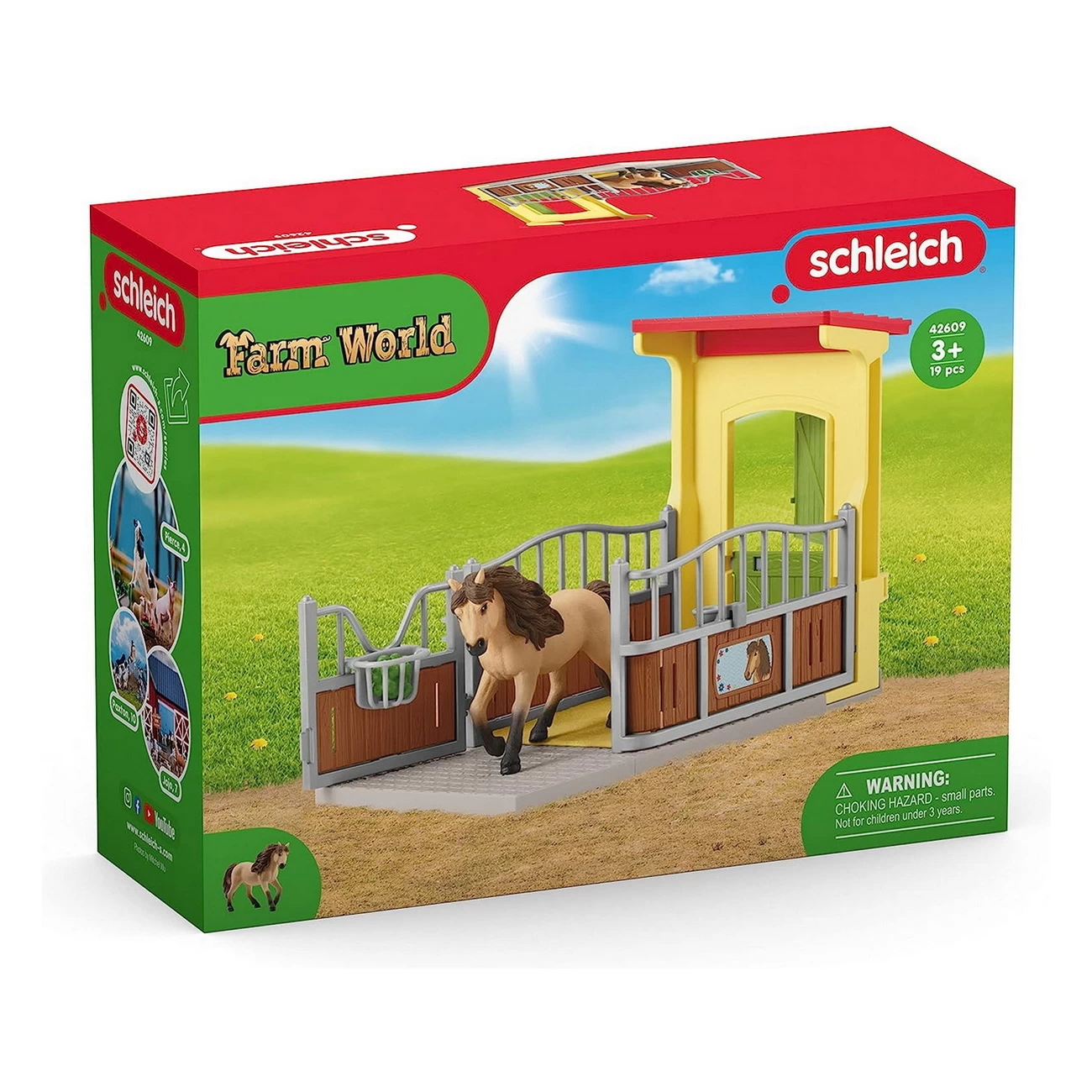 Ponybox mit Islandpony Hengst - Schleich (42609) Farm World