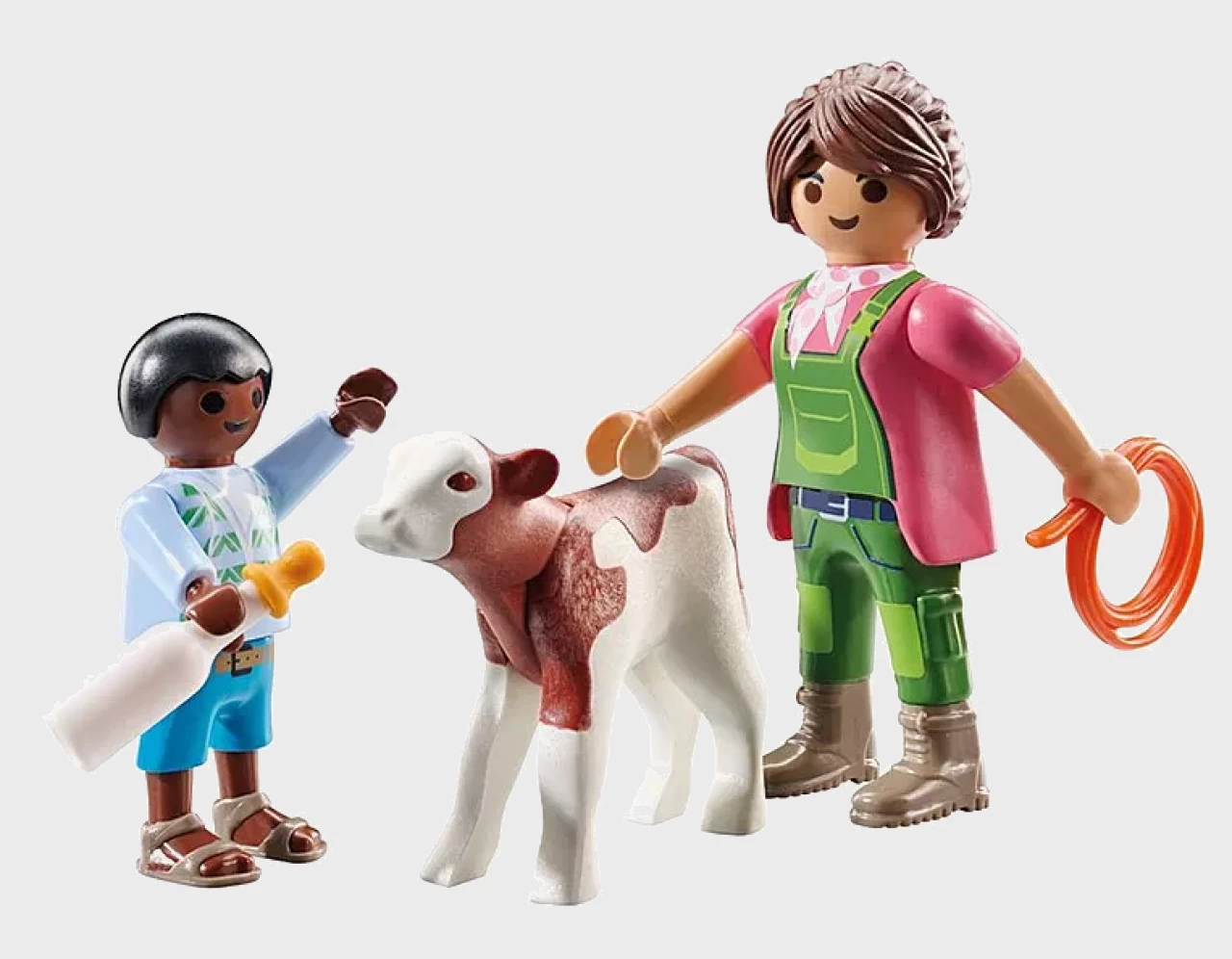 Playmobil 71803 - DuoPack Bäuerin mit Kind und Kalb