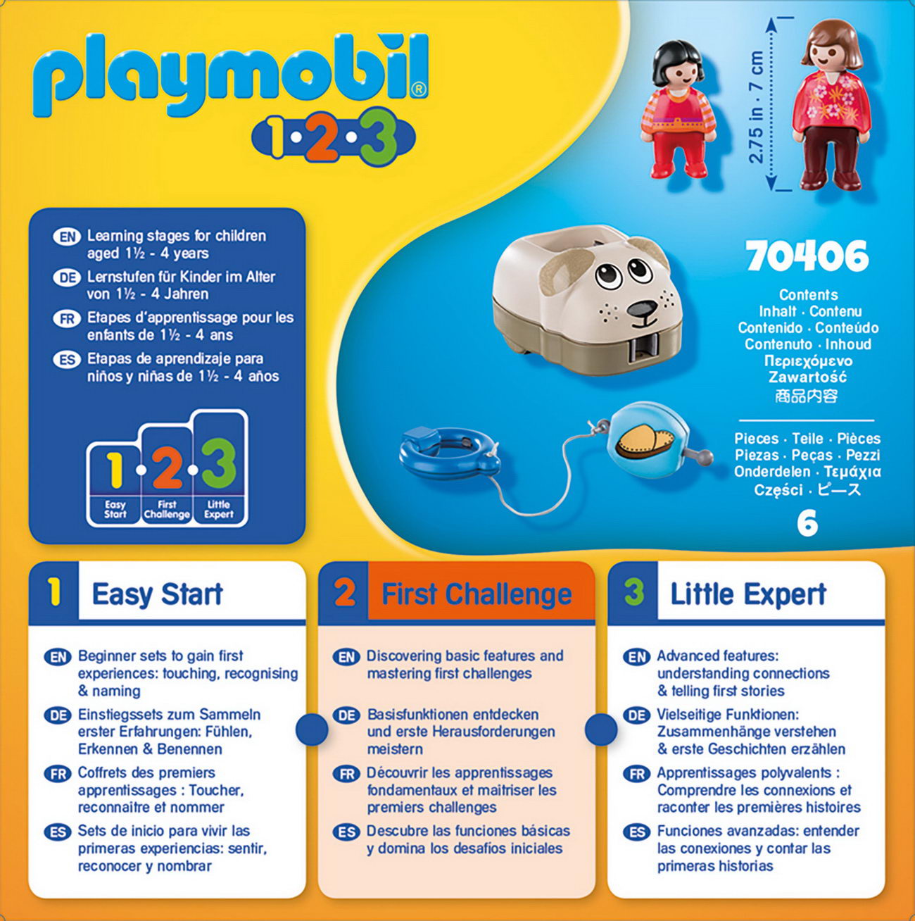 2020-09 Playmobil 70406 - Mein Schiebehund - 1.2.3