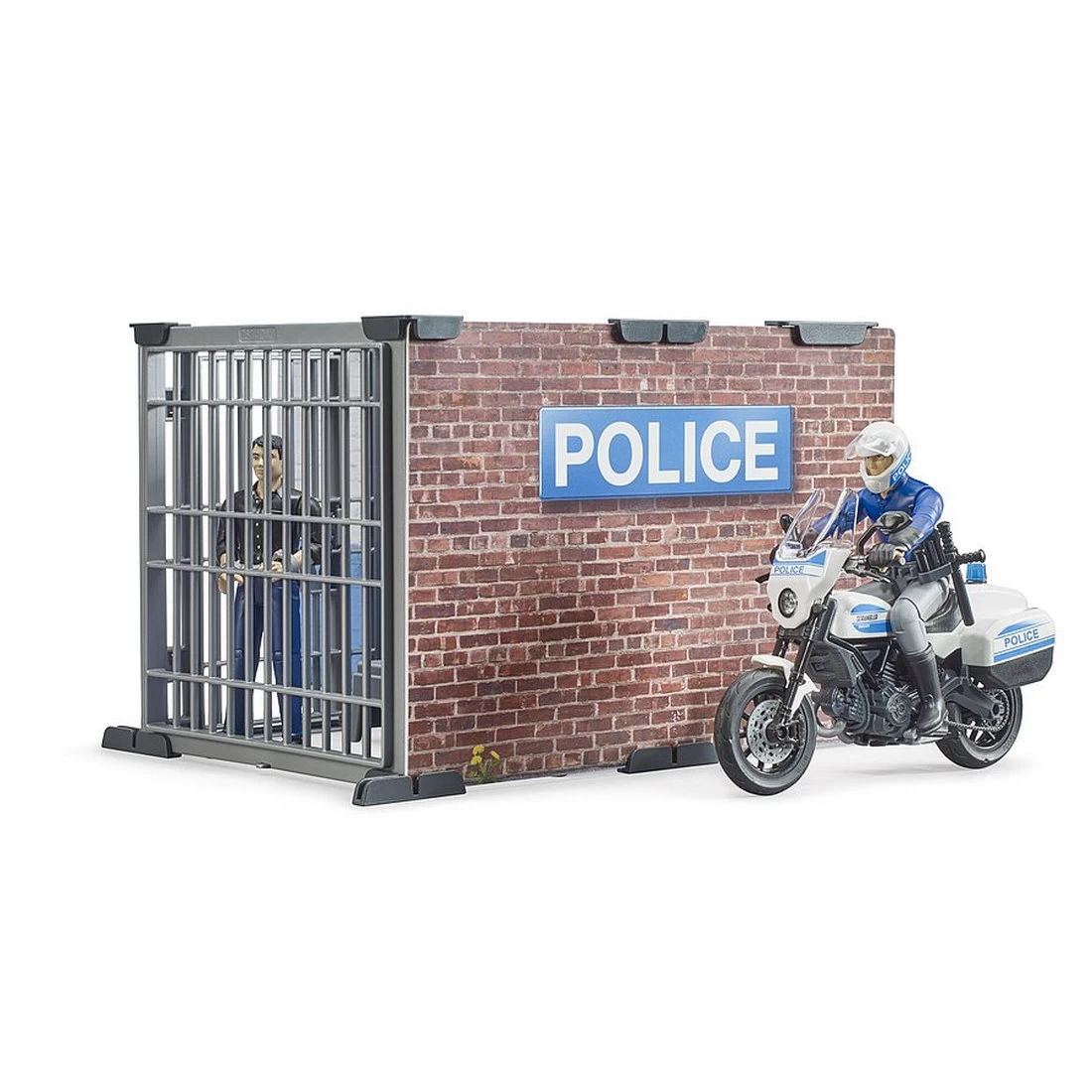bworld 62732 - Polizeistation mit Polizeimotorrad