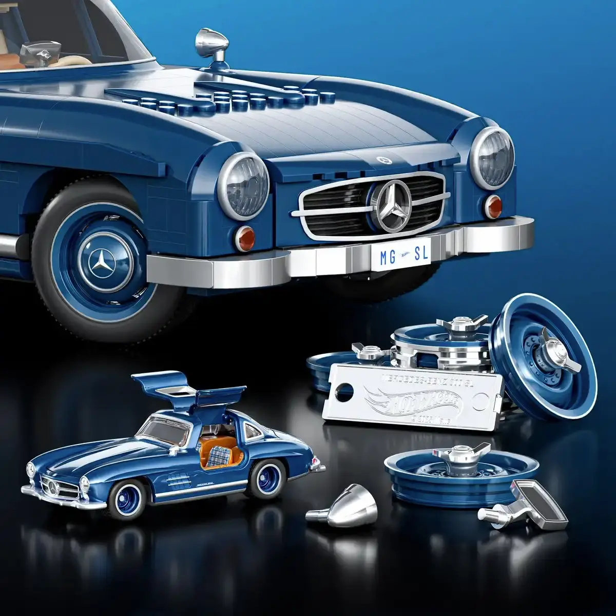 Mattel Brick Shop - Mercedes-Benz 300 SL - Hot Wheels Bausatz