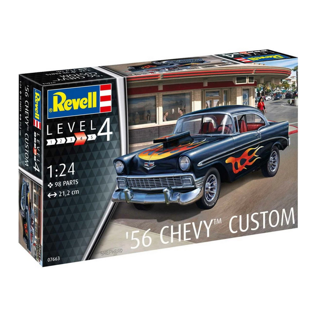 Revell 07663 - 1956 Chevy Customs  - Auto Modell