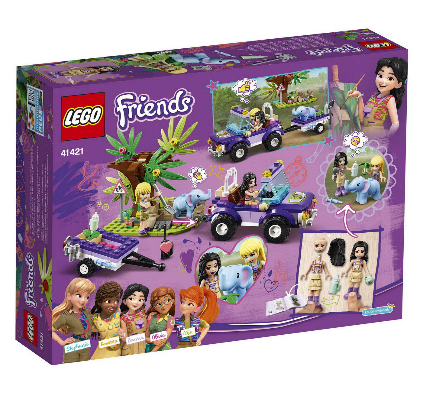 LEGO Friends 41421 - Rettung des Elefantenbabys mit Transporter