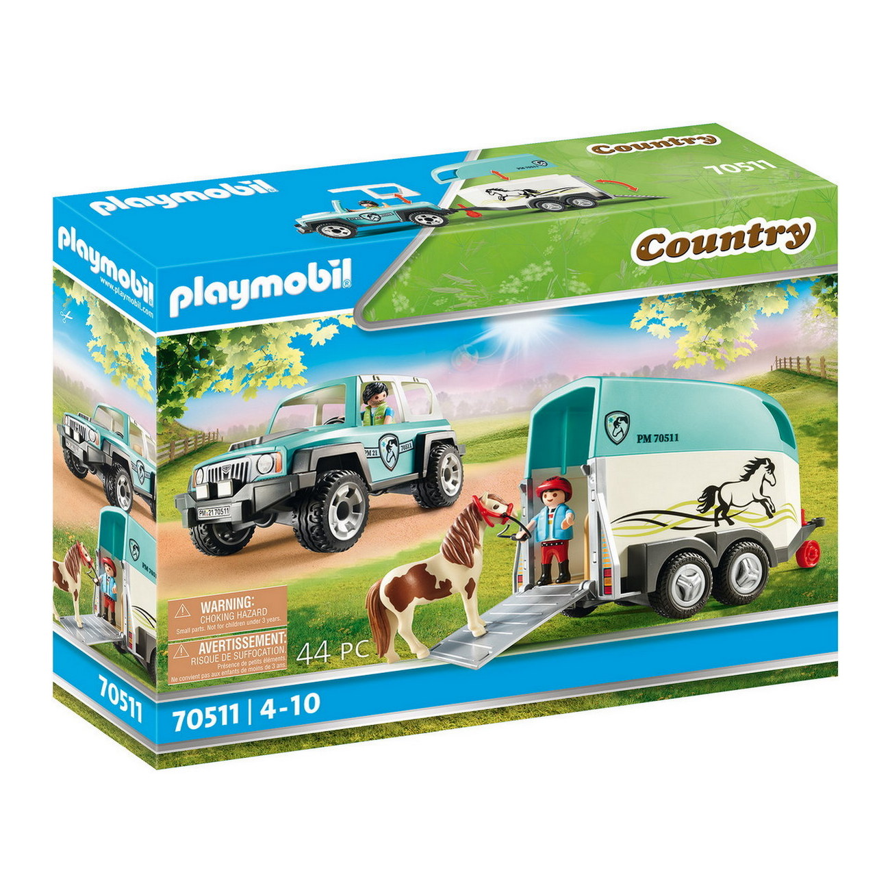 Playmobil 70511 - PKW mit Ponyanhänger (Country)