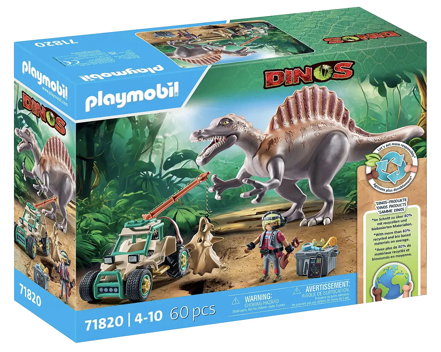 Playmobil 71820 - Spinosaurus Angriff auf Dino Ausgrabung - Dinos