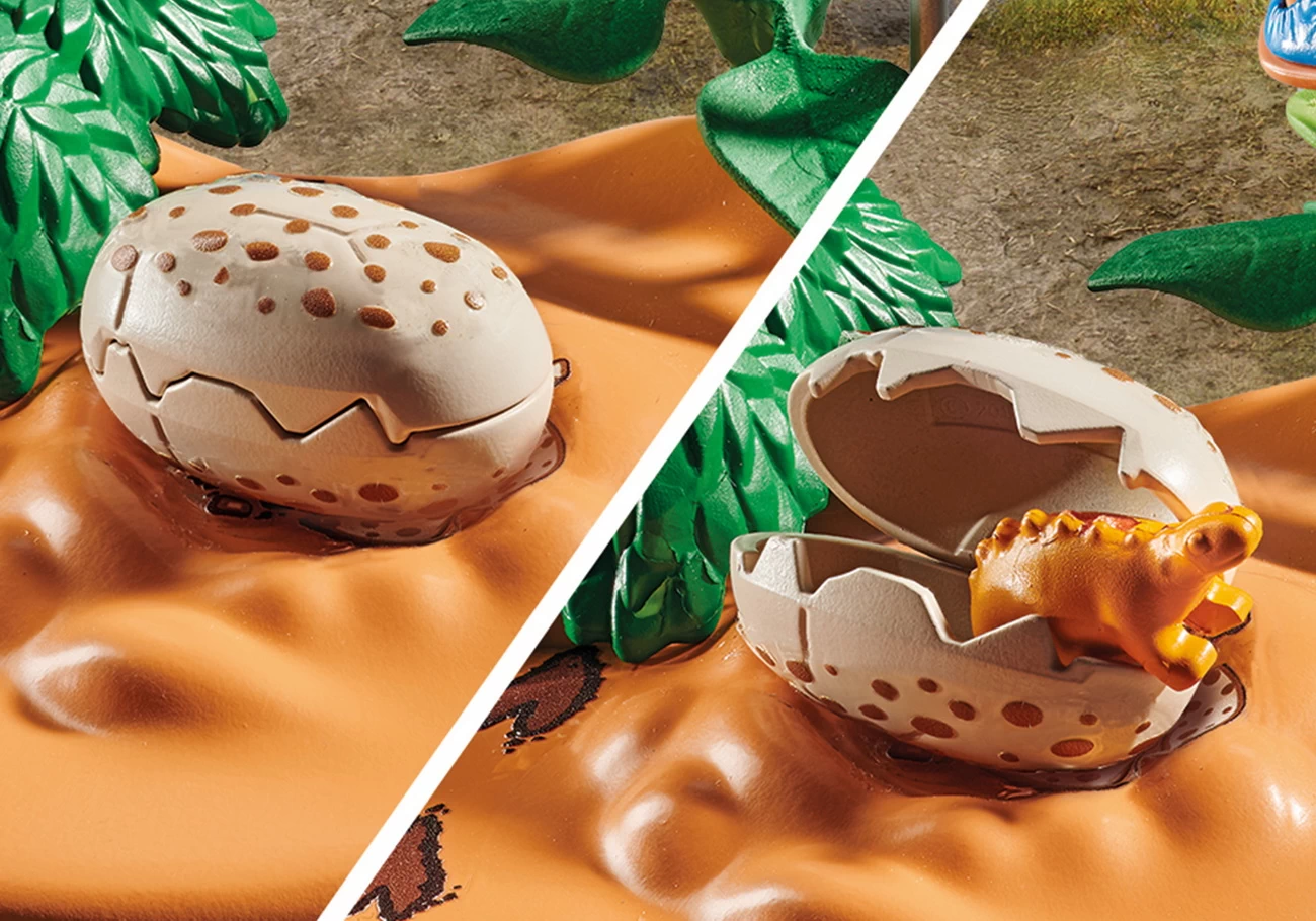 Playmobil 71526 - Stegosaurusnest mit Eierdieb - Dinos