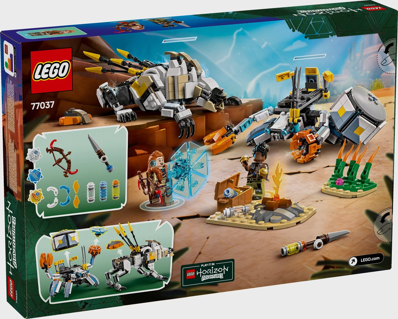 LEGO Horizon 77037 - Aloy und Varl vs Panzerwanderer und Sägezahn