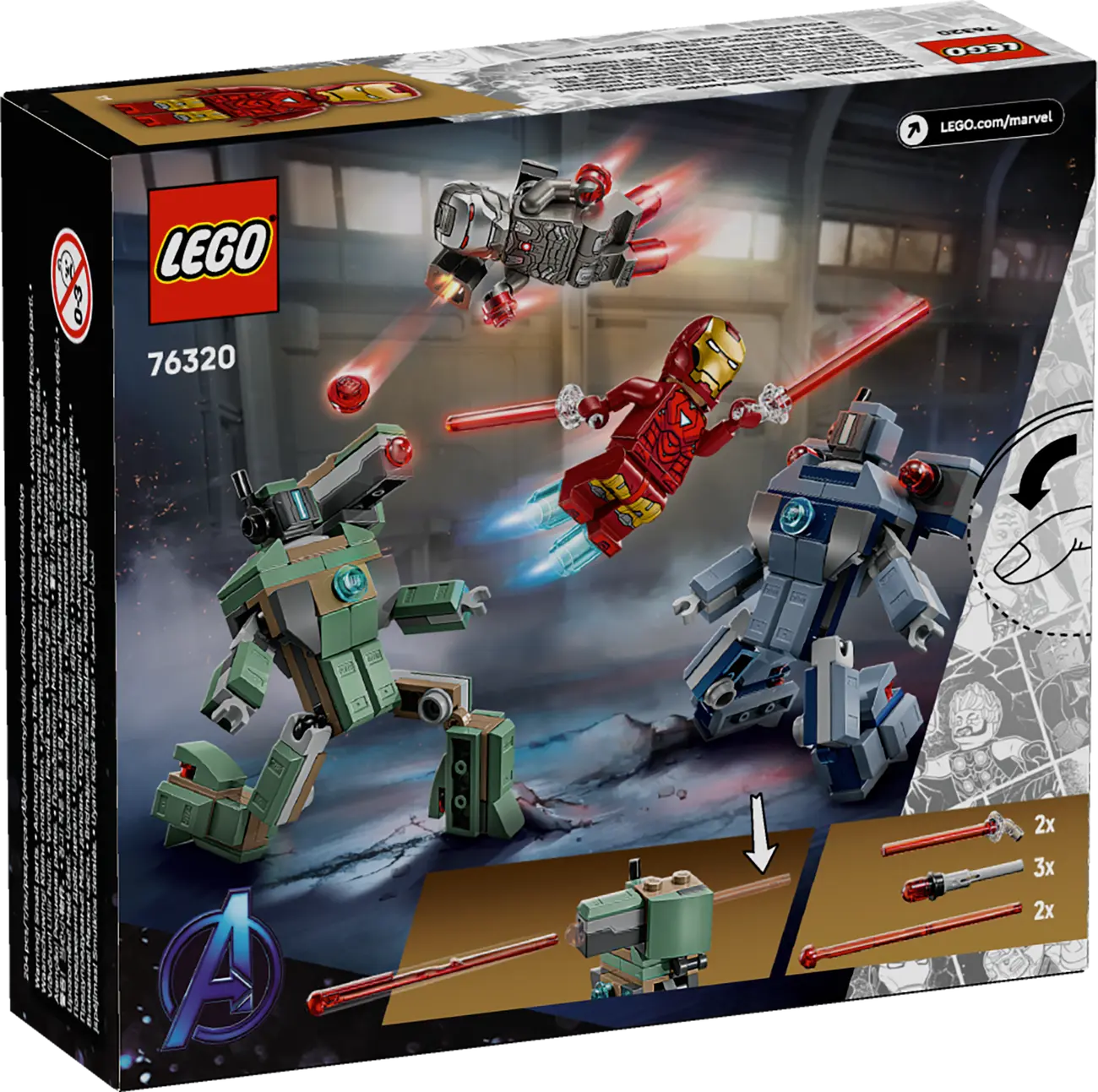 LEGO Marvel 76320 - Iron Man & War Machine vs. Hammer-Drohnen