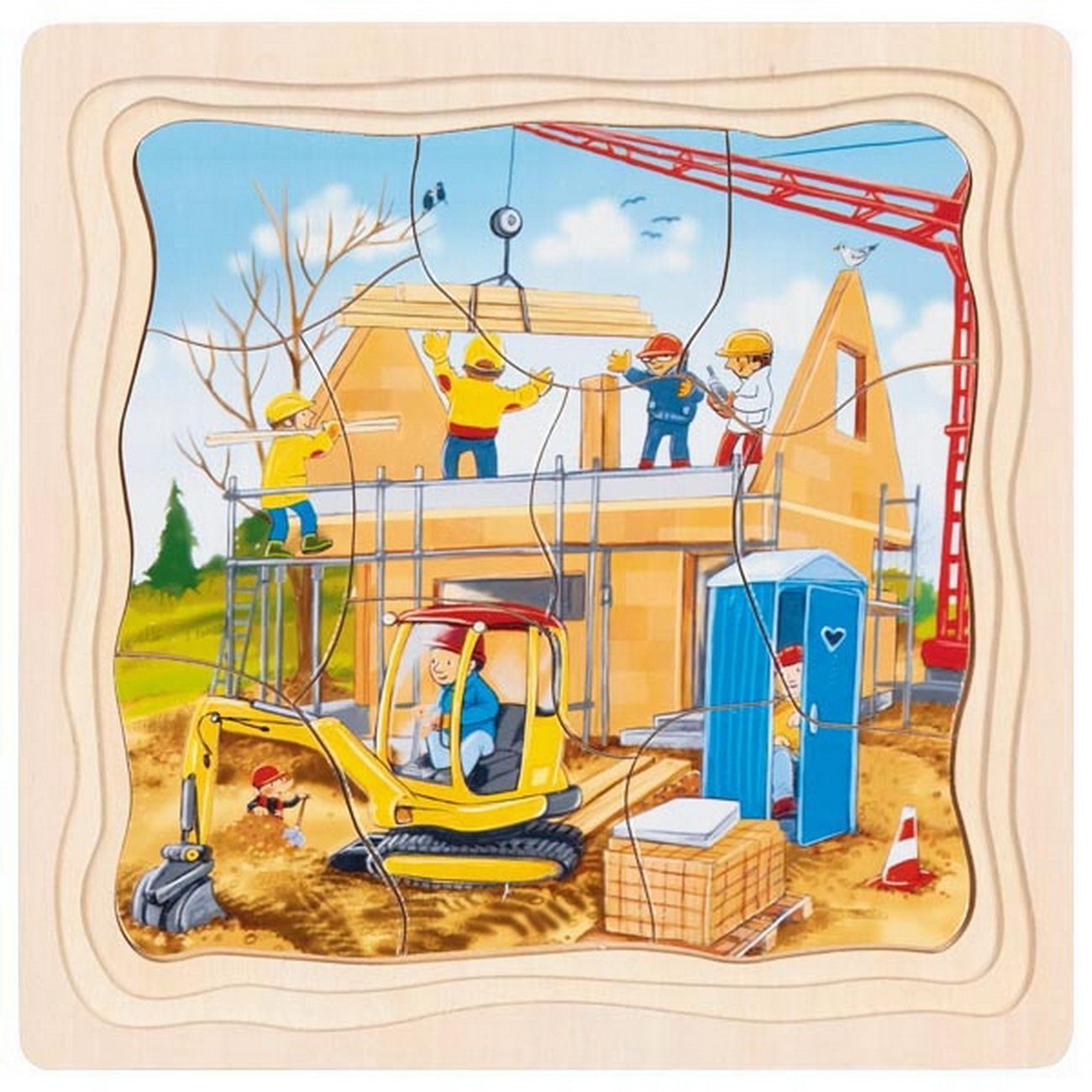 Schichtenpuzzle Wir bauen ein Haus (goki 57322)