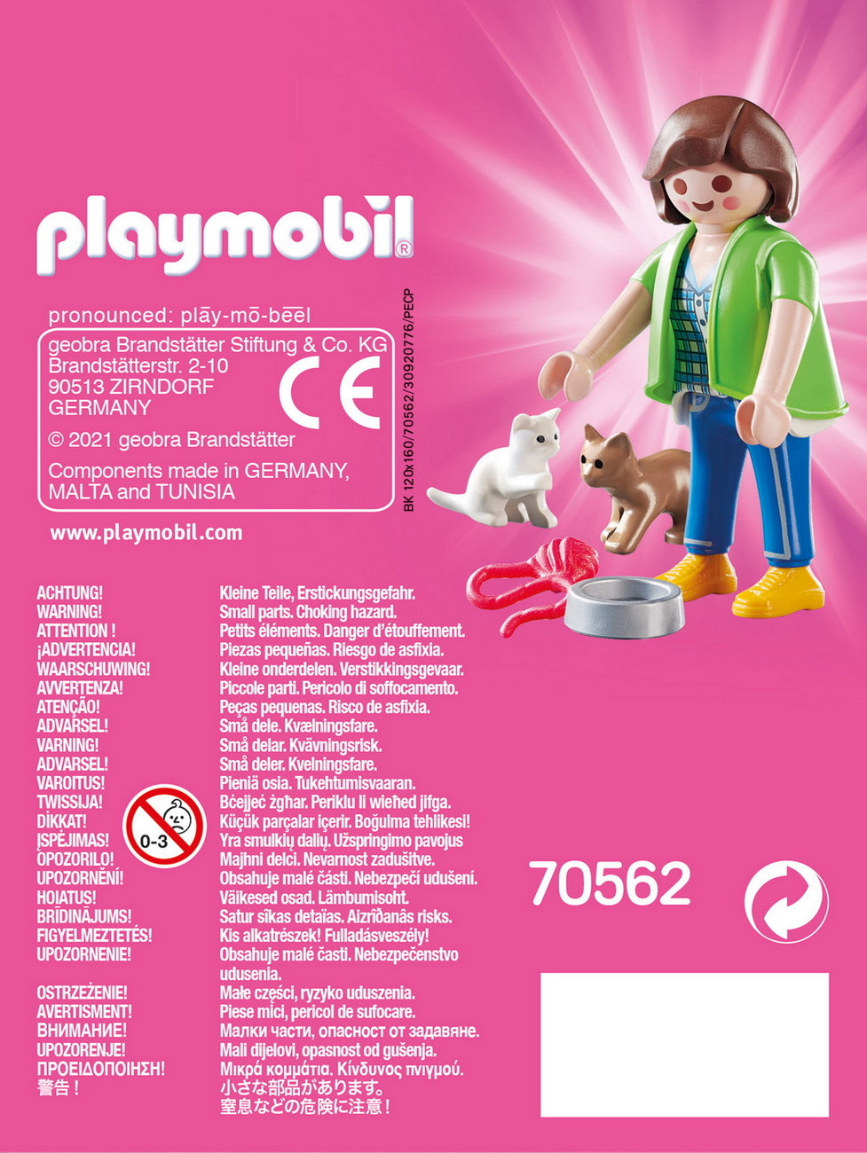 Playmobil 70562 - Frau mit Katzenbabys (PLAYMO-FRIENDS)
