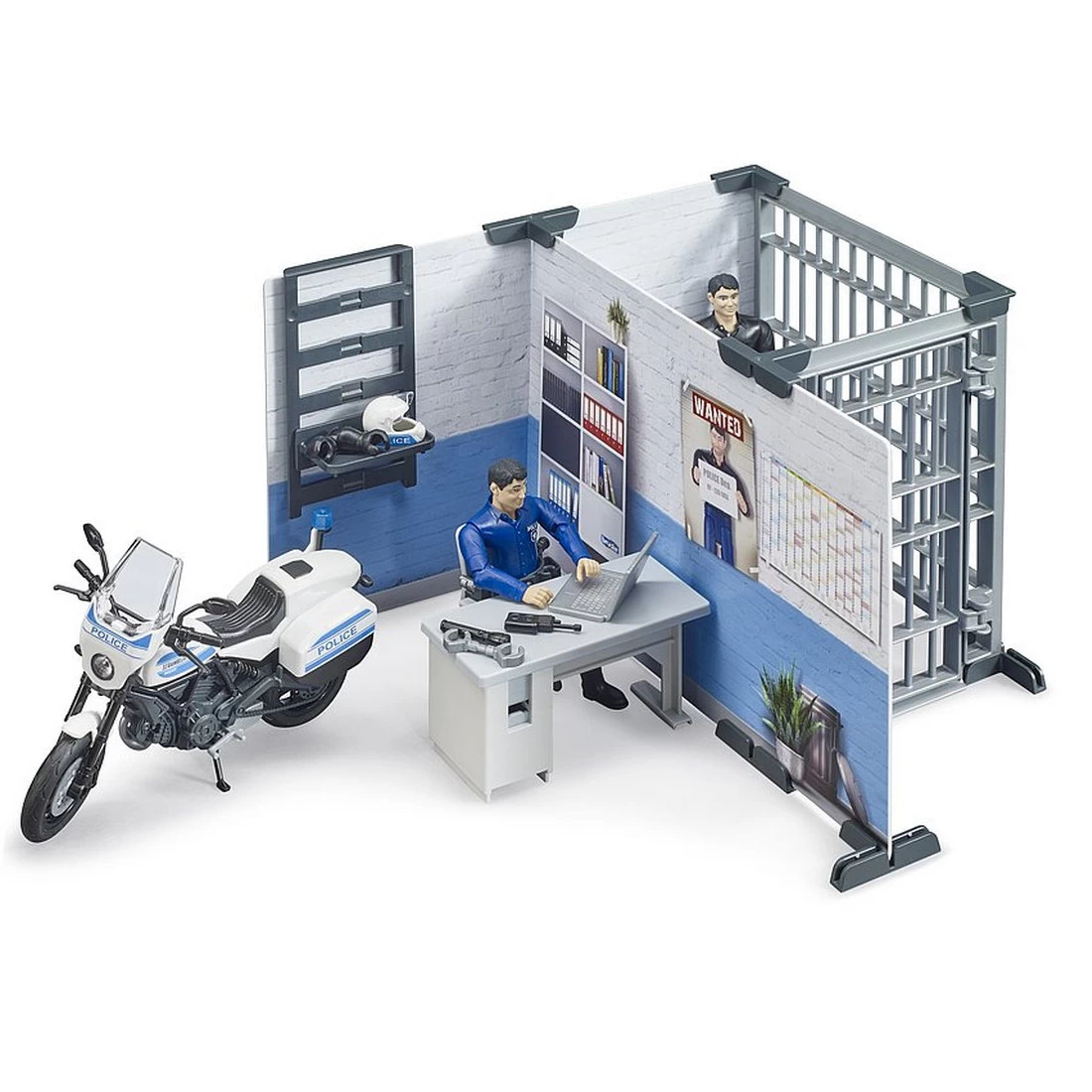 bworld 62732 - Polizeistation mit Polizeimotorrad