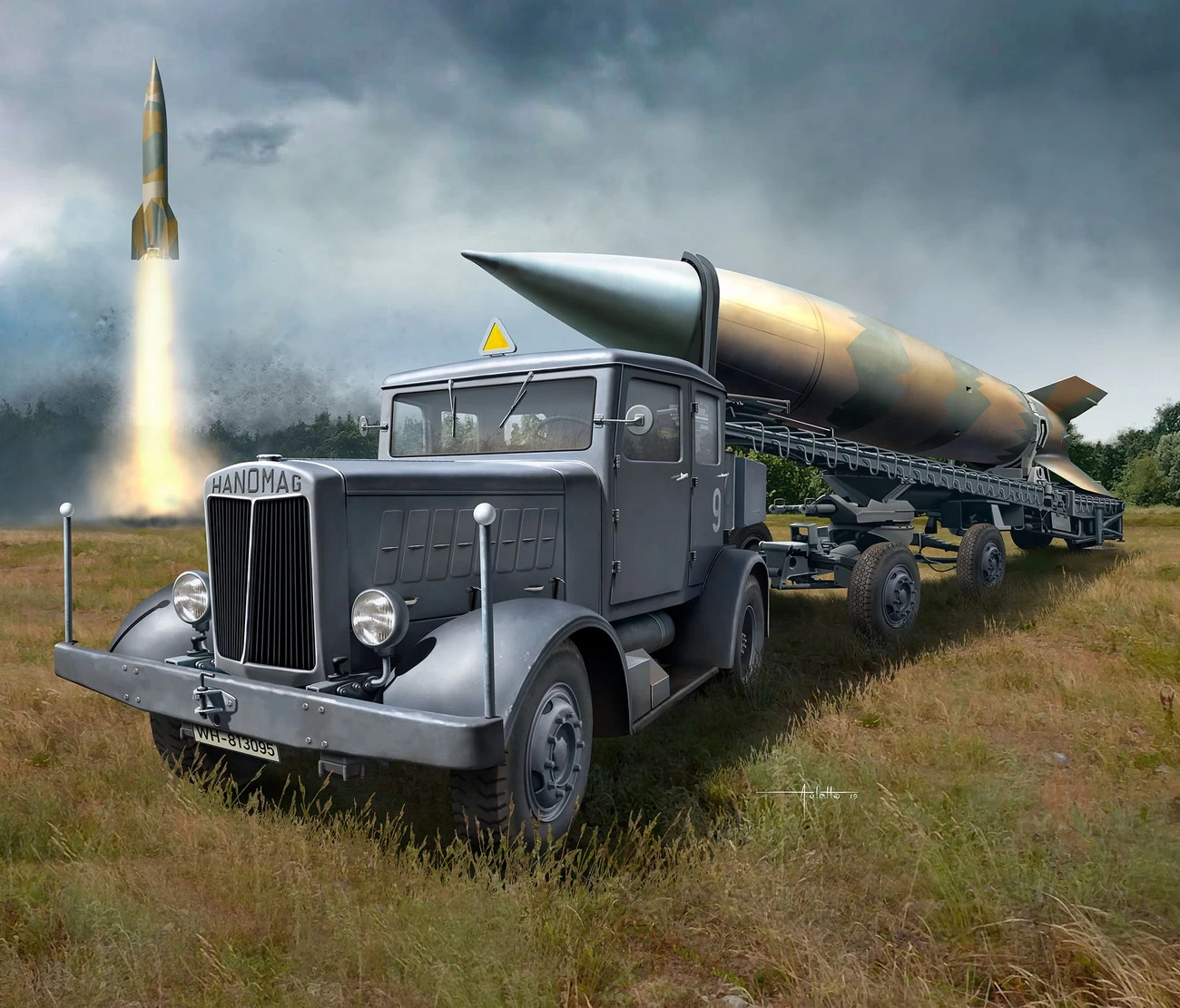 Revell 03310 - SS-100 Gigant + Transporter + V2 / A4 Rakete Modell