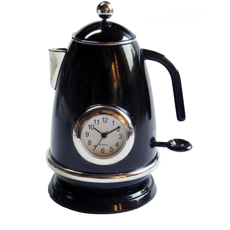 Siva Clock - Uhr Teekanne Teapot schwarz (99076)