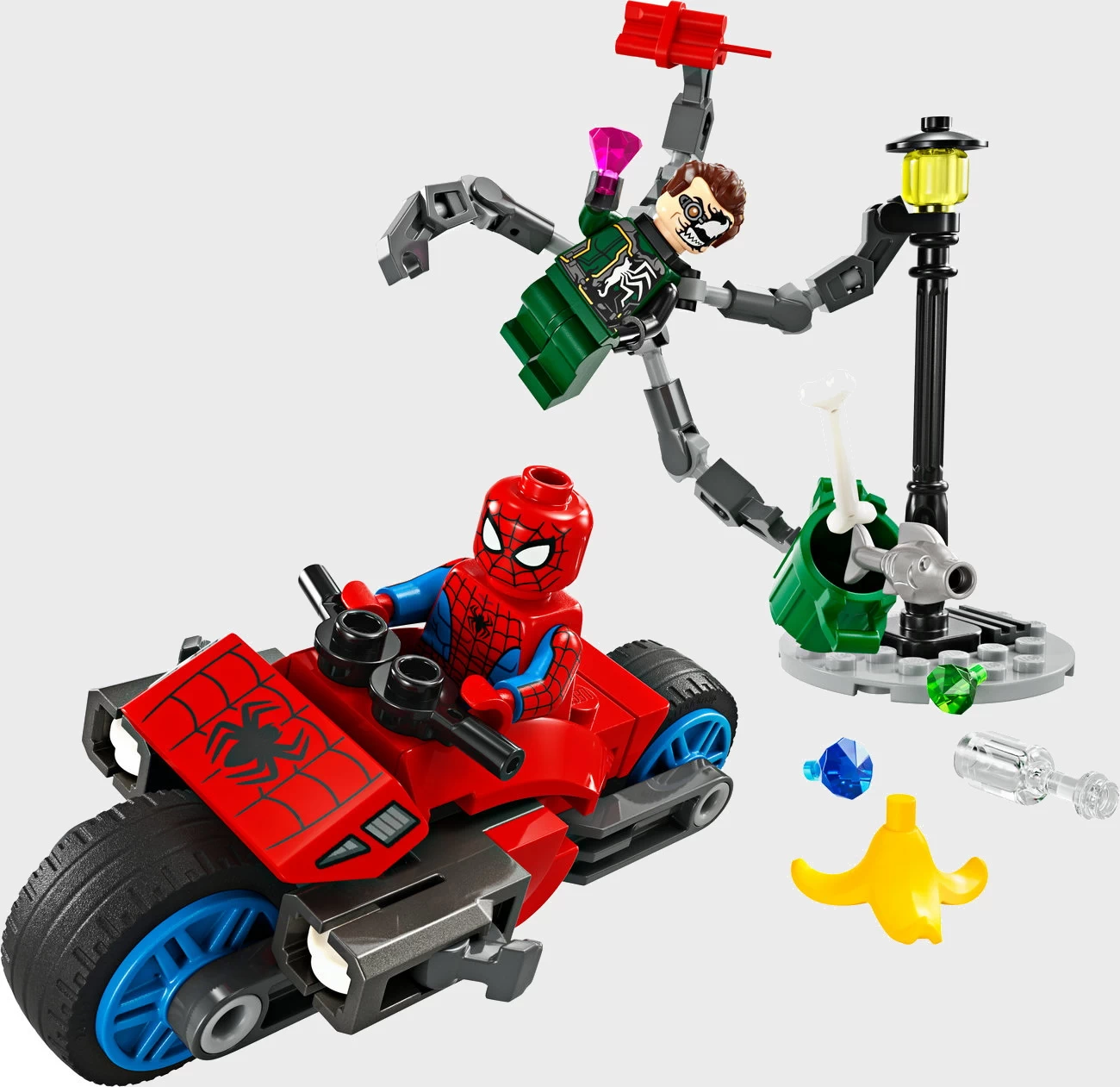 LEGO Marvel 76275 - Motorrad-Verfolgungsjagd: Spider-Man vs. Doc Ock