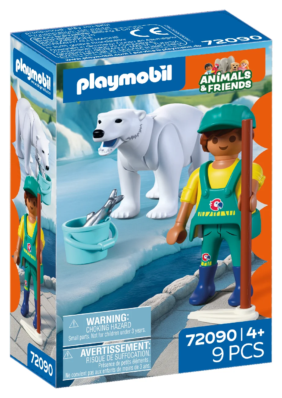 Playmobil 72090 - Zoo: Eisbär und Pfleger - Animals and Friends