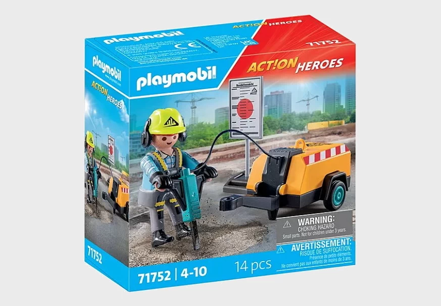 Playmobil 71752 - Bauarbeiter mit Meißel - Action Heroes