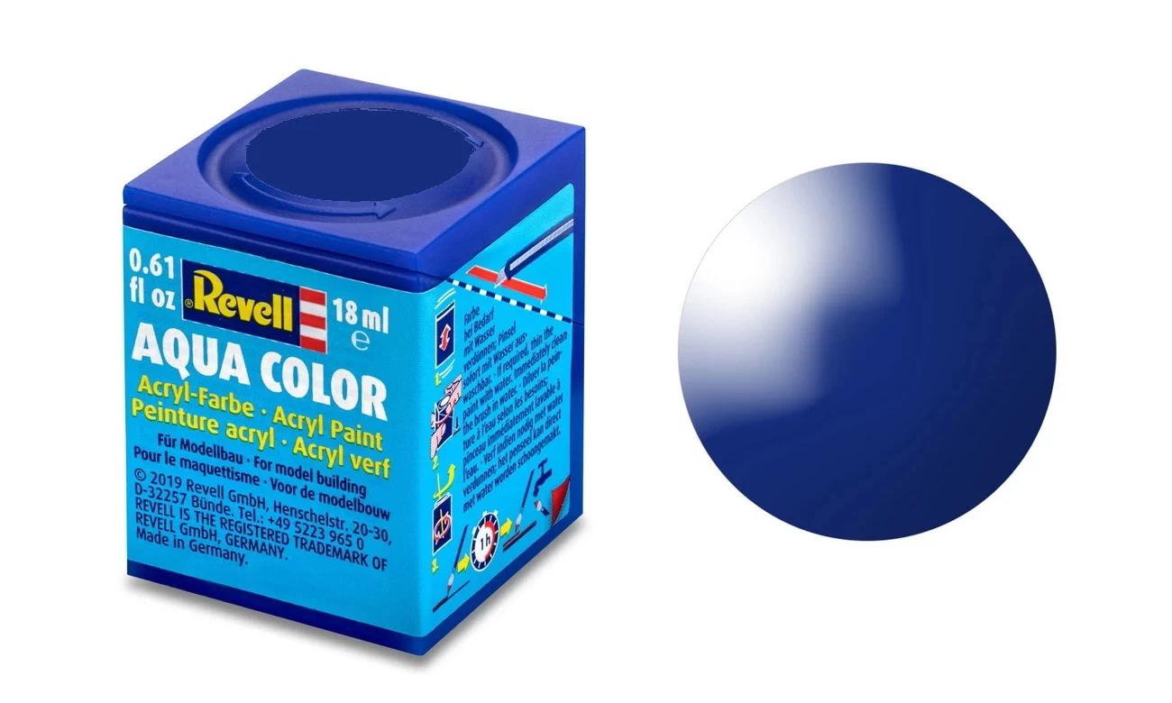 Revell Farbe 36151 - Aqua ultramarinblau glänzend