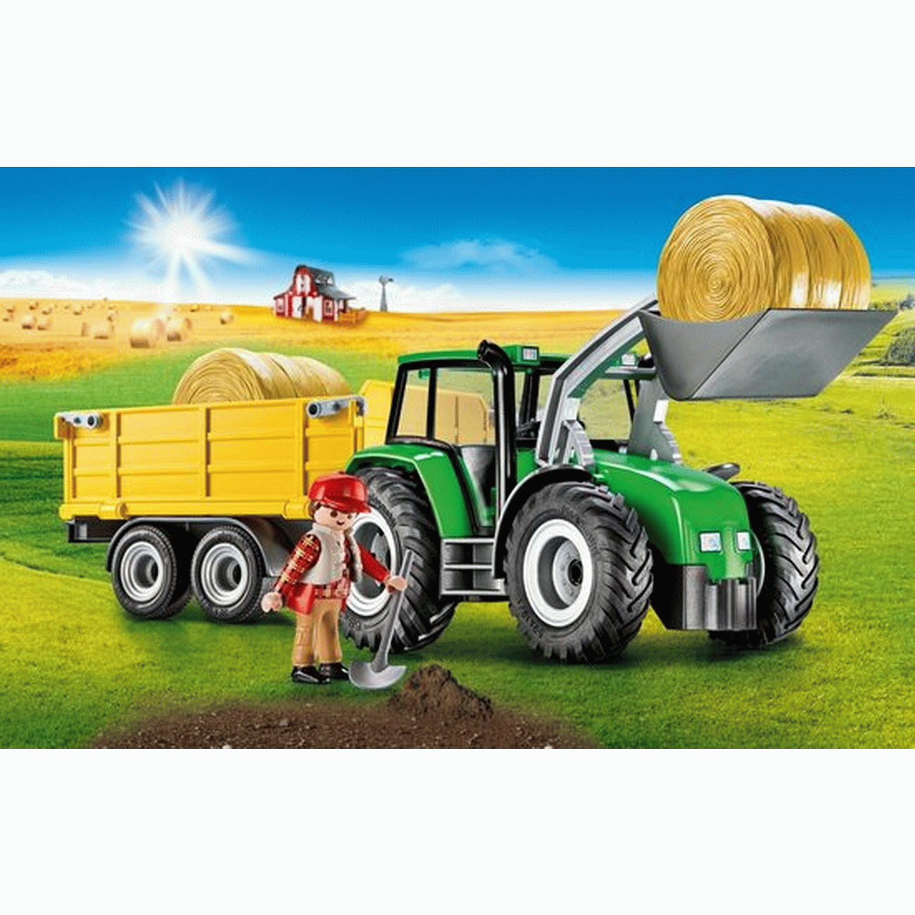 Playmobil 9317- Traktor mit Anhänger (Country)