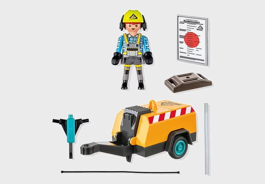 Playmobil 71752 - Bauarbeiter mit Meißel - Action Heroes