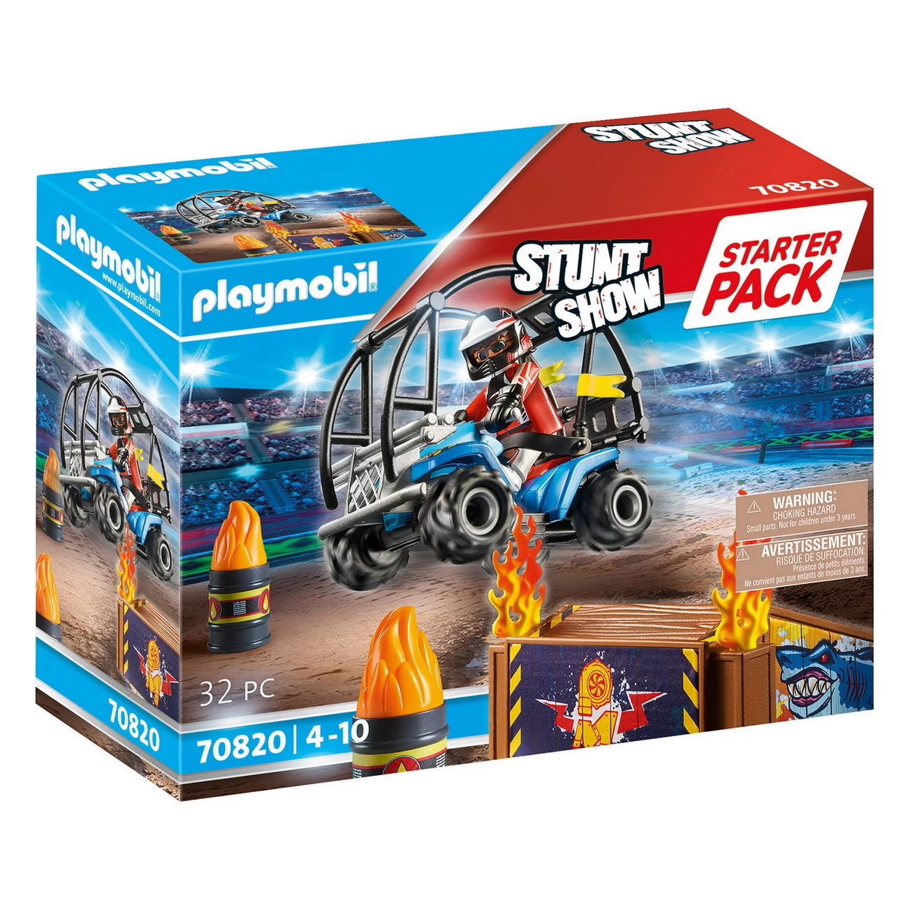 Playmobil 70820 - StarterPack Stuntshow Quad mit Feuerrampe