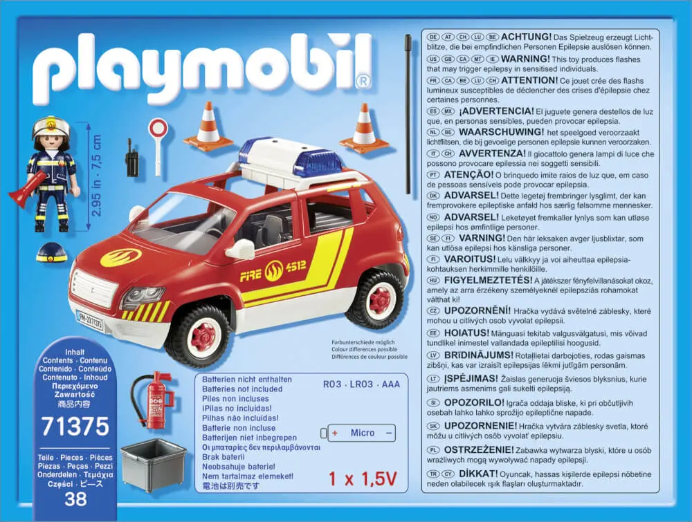 Playmobil 71375 - Brandmeisterfahrzeug mit Licht & Sound - City Action