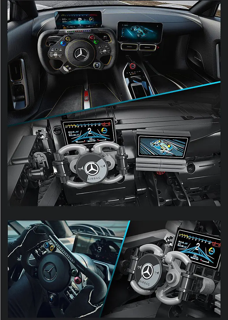 CaDA Mercedes-AMG ONE 1:8 grau - GHz Bricks C61503W
