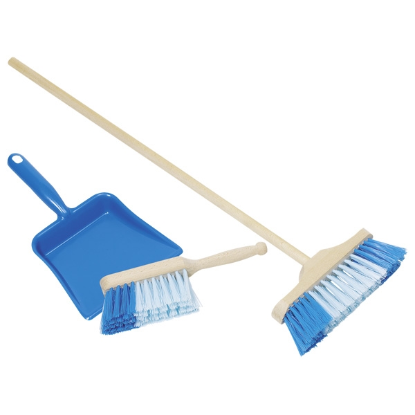 Kinder Kehrset Handfeger Schaufel Besen blau (goki 15349)