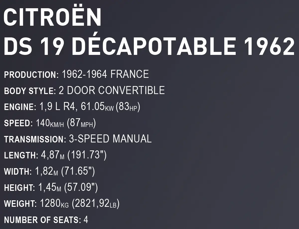 COBI - Citroen DS19 Decapot (24346)