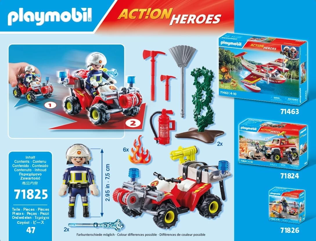 Playmobil 71825 - Feuerwehr Quad Heckenbrand