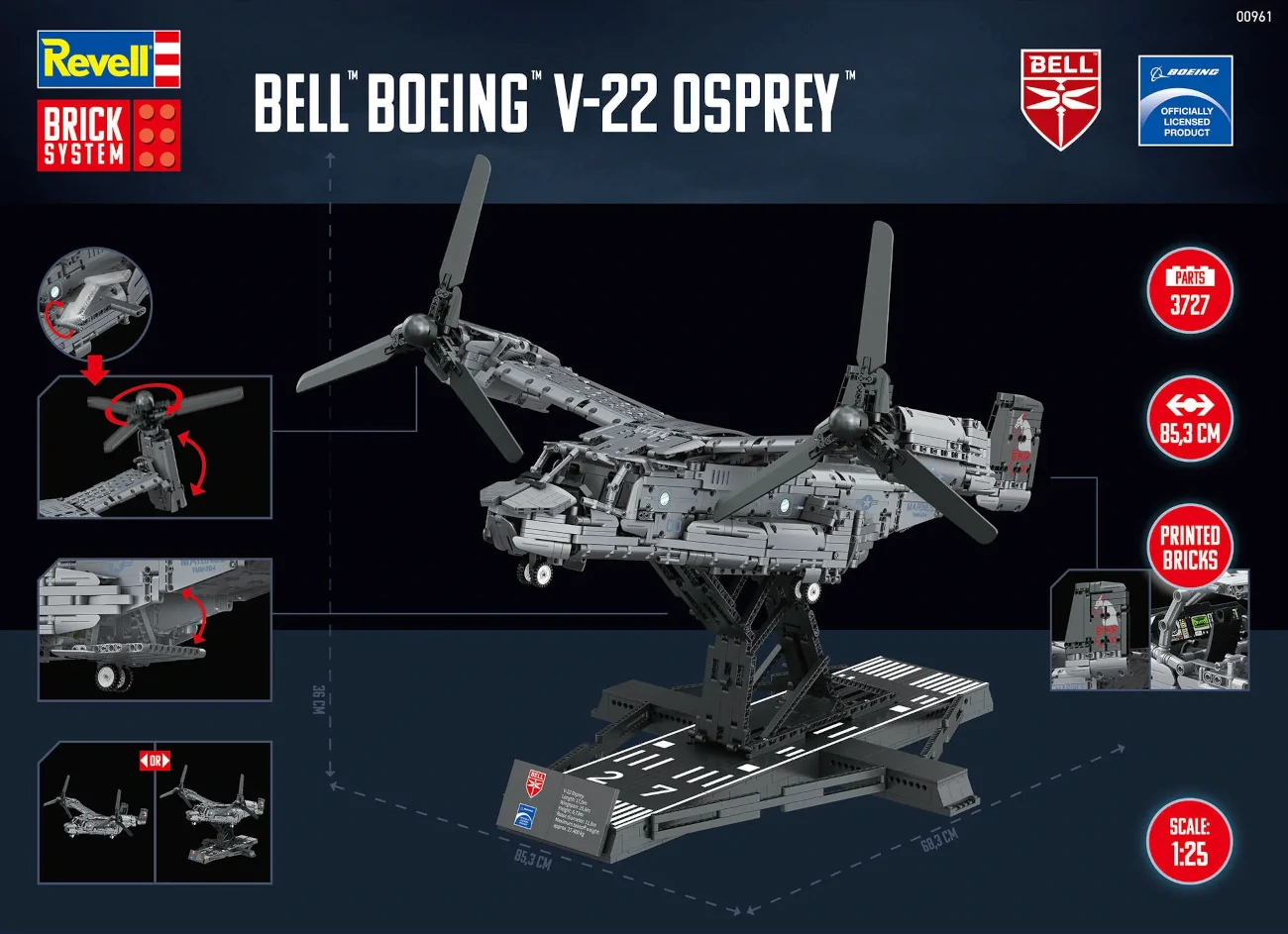 Revell 00961 Bell V-22 Osprey Klemmbausteine