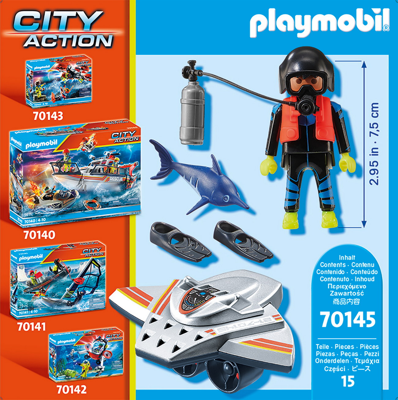 Playmobil 70145 - Seenot: Tauchscooter im Rettungseinsatz - City Action