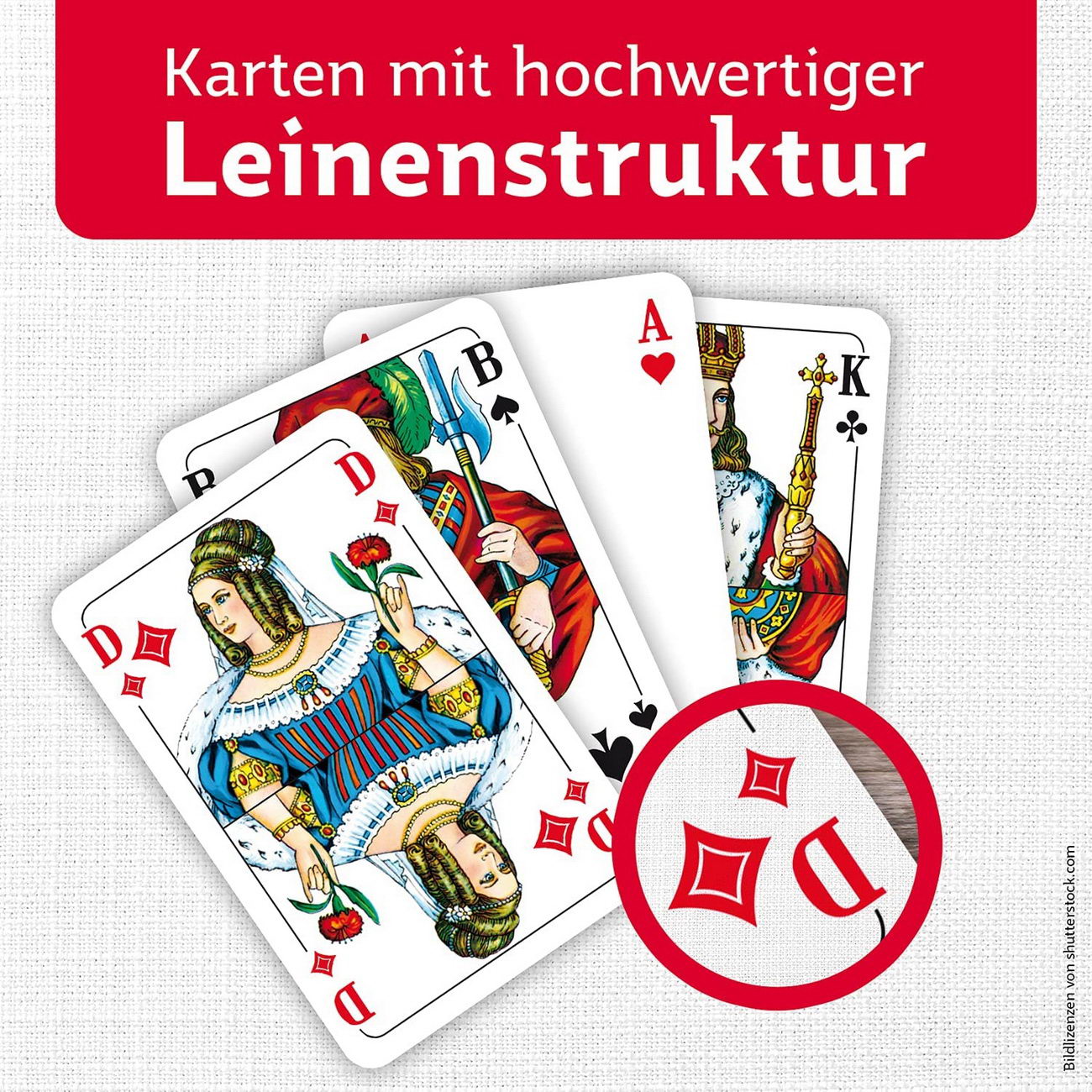 Rommee Bridge Canasta Leinen Prägung (ASS 70073)
