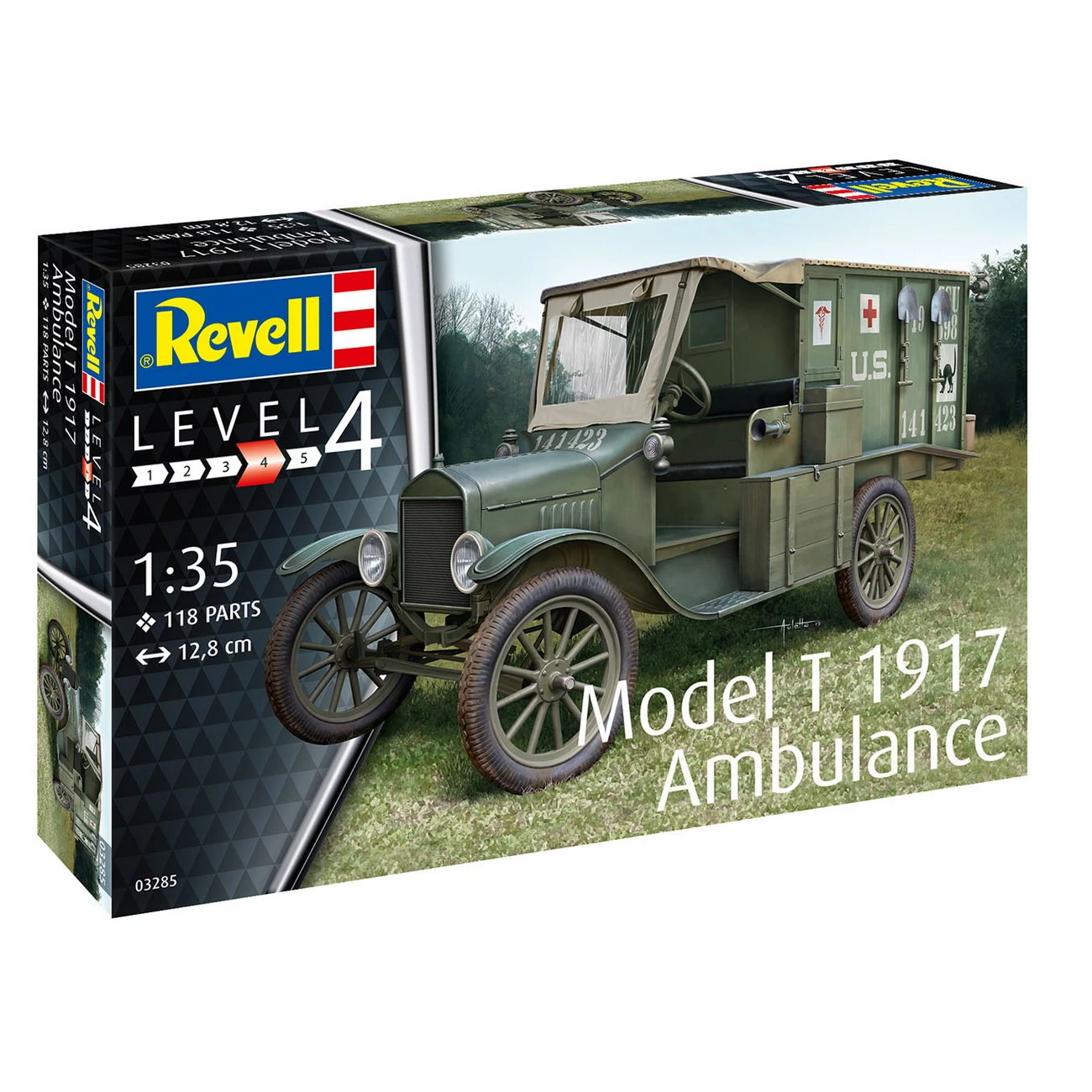 Revell 03285 - Ford T Modell 1917 Ambulance  - Auto Modell