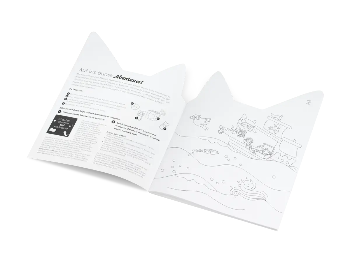 Tonies - Kreativ Tonie - Pirat mit Malbuch - Hören+ Bundle