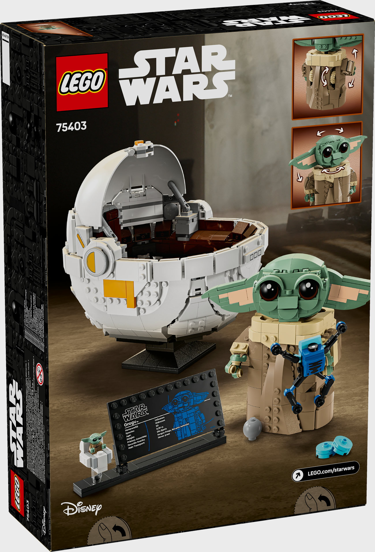 LEGO 75403 Grogu in seiner Repulsorwiege