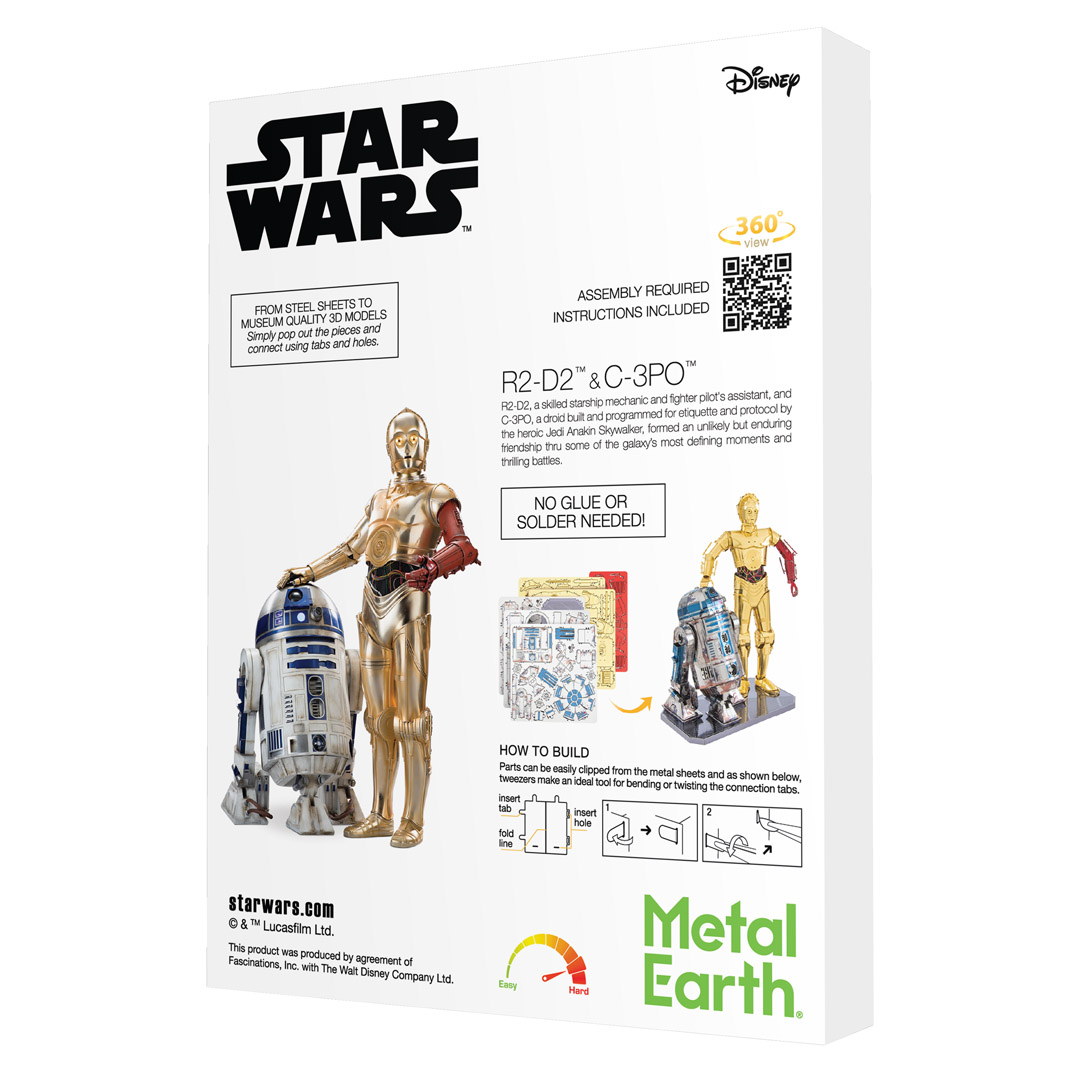 Metal Earth - Star Wars Set C-3PO + R2D2 (#MMG276)