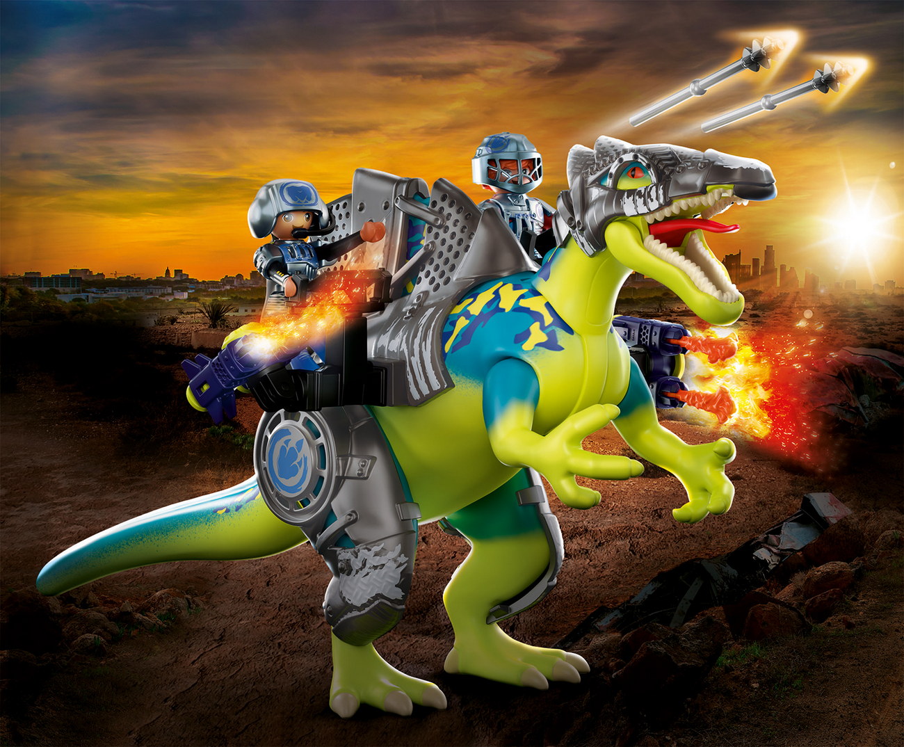 Playmobil 70625 - Spinosaurus: Doppelte Verteidigungs Power (Dino Rise)