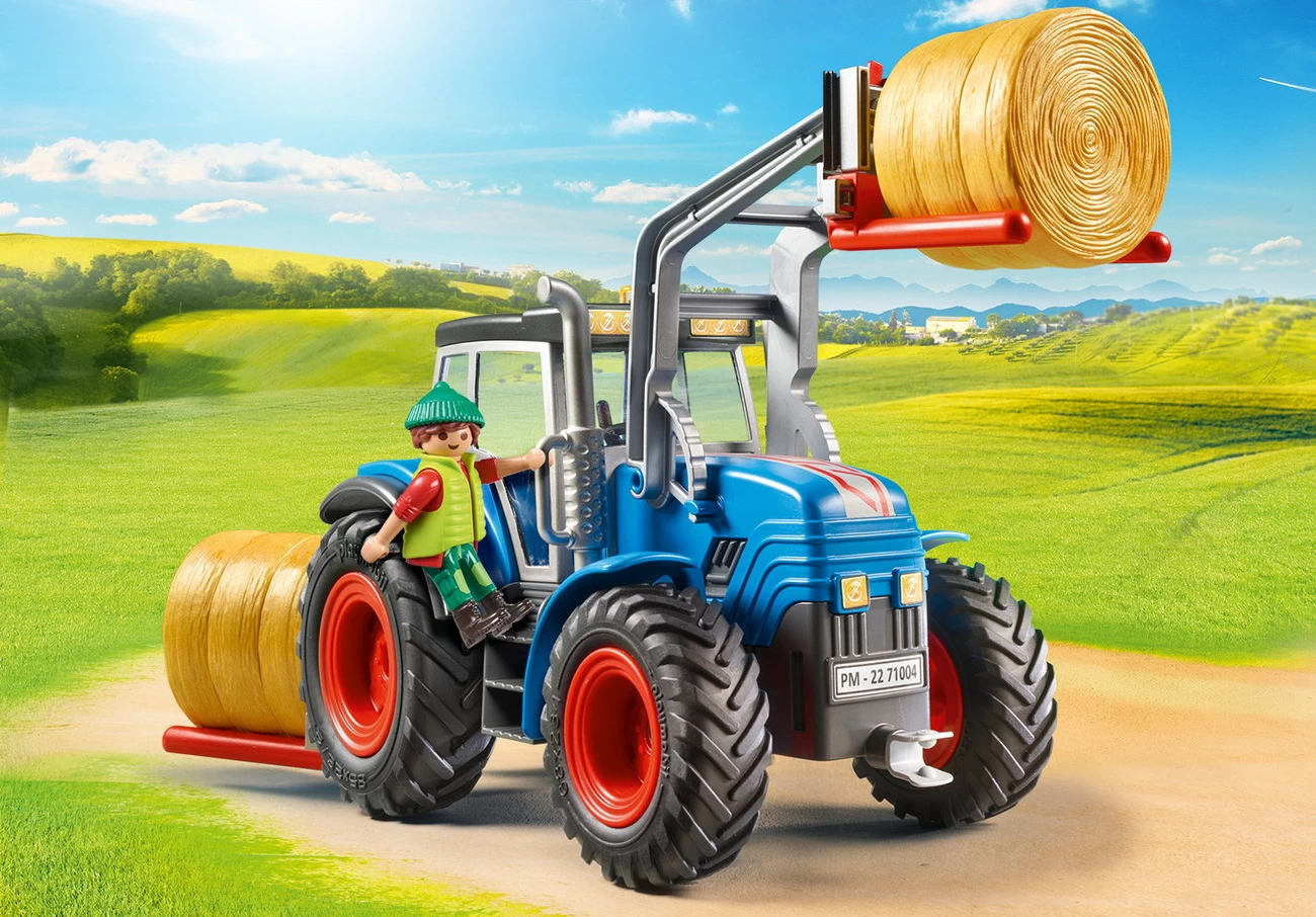 Traktor blau mit Zubehör (71004)
