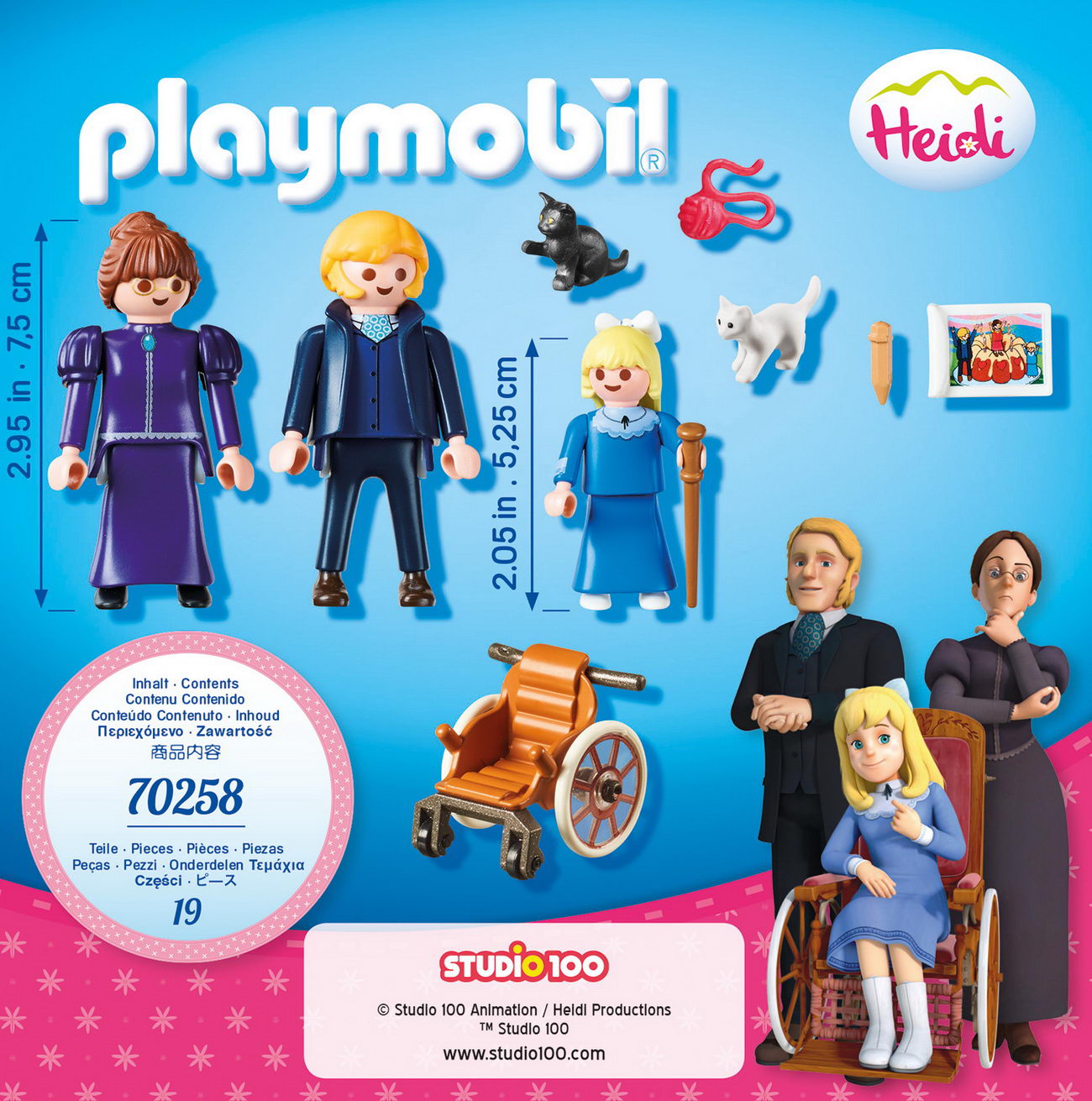 Playmobil 70258 - Clara mit Vater und Fräulein Rottenmeier - Heidi