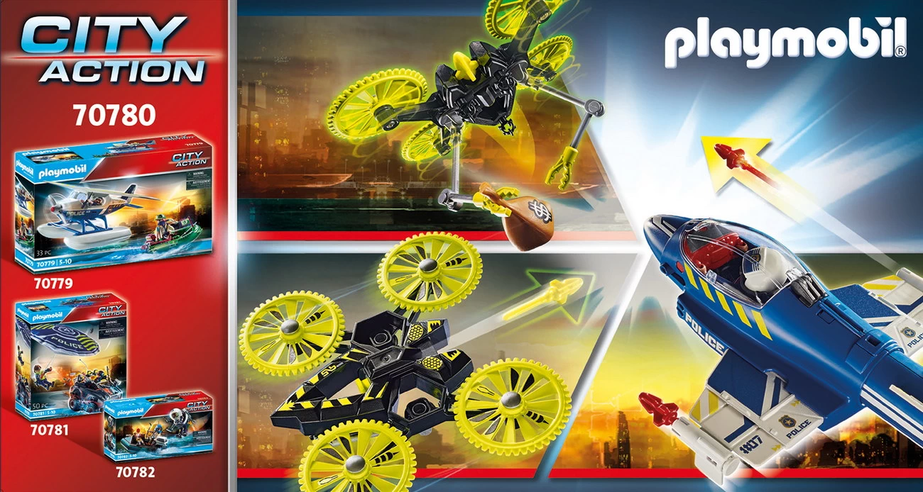 Playmobil 70780 - Polizei Jet: Drohnen Verfolgung (City Action)