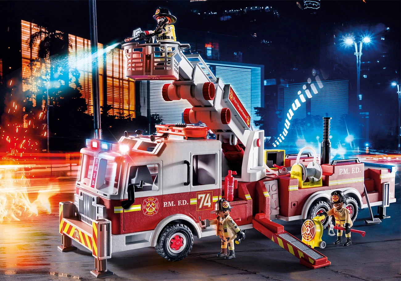 Playmobil 70935 - Feuerwehr-Fahrzeug US Tower Ladder