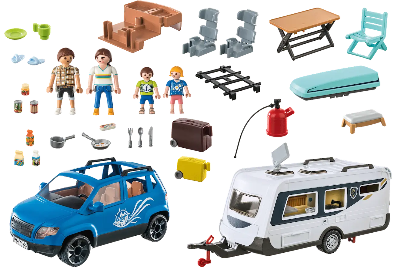 Playmobil 71423 - Wohnwagen mit Auto - Family Fun