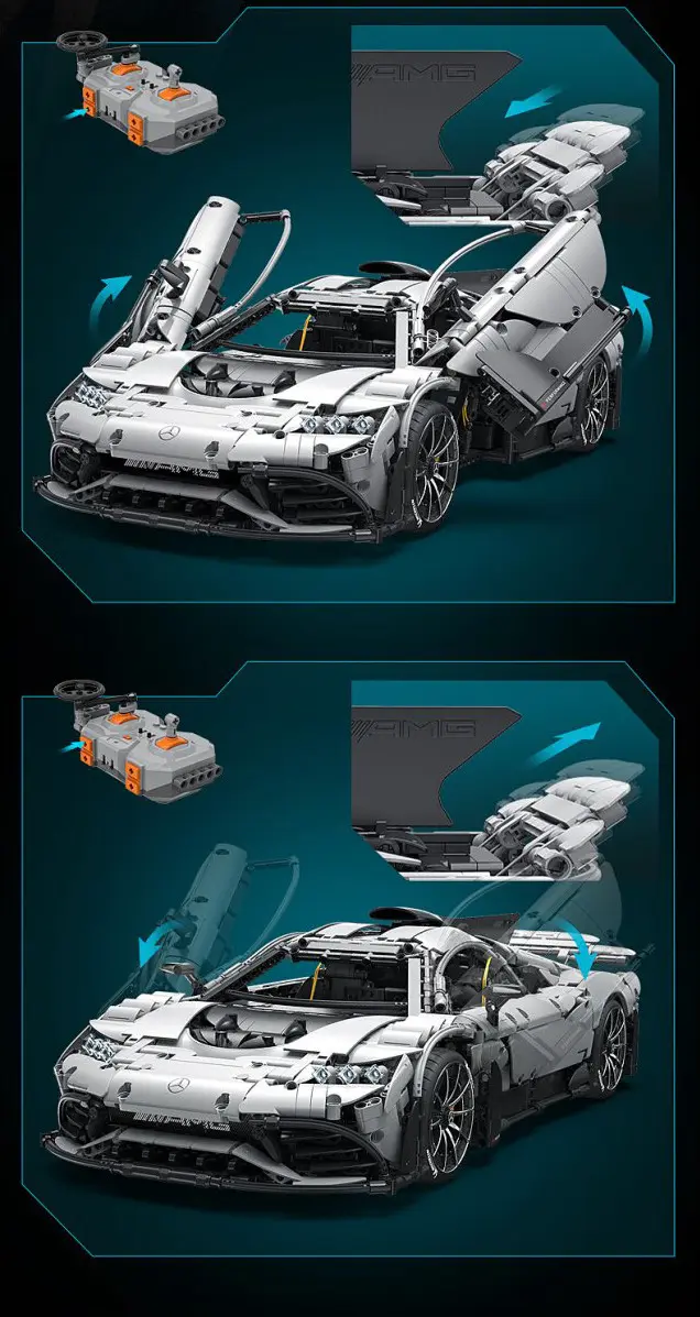 CaDA Mercedes-AMG ONE 1:8 grau - GHz Bricks C61503W