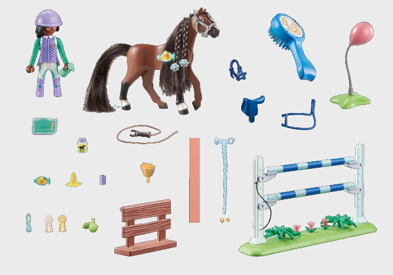 Playmobil 71355 - Zoe & Blaze mit Turnierparcours - Horses of Waterfall